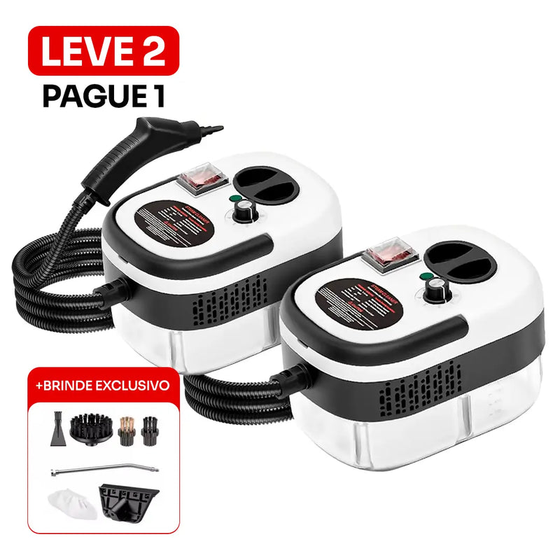 [LEVE 2 PAGUE 1] Limpador a Vapor Pressurizado Turbo 2500W | SOMENTE HOJE!
