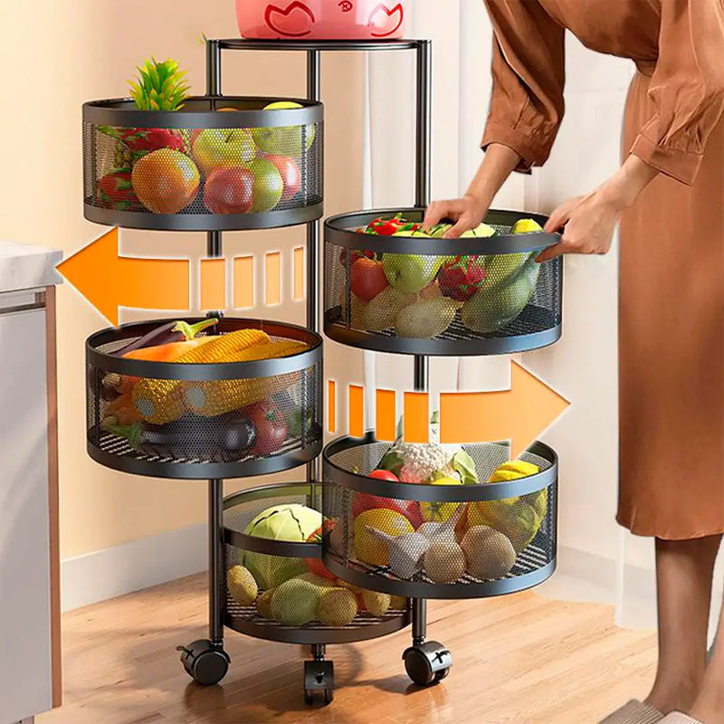 [LEVE 2 PAGUE 1] Fruteira Articulada de Aço Inox Rotativa + BRINDE: Kit de Utensílios de Cozinha