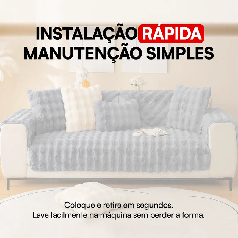 [LEVE 2 PAGUE 1] Capa SoftComfort Universal Premium para Sofá + BRINDE: Almofadas SoftComfort