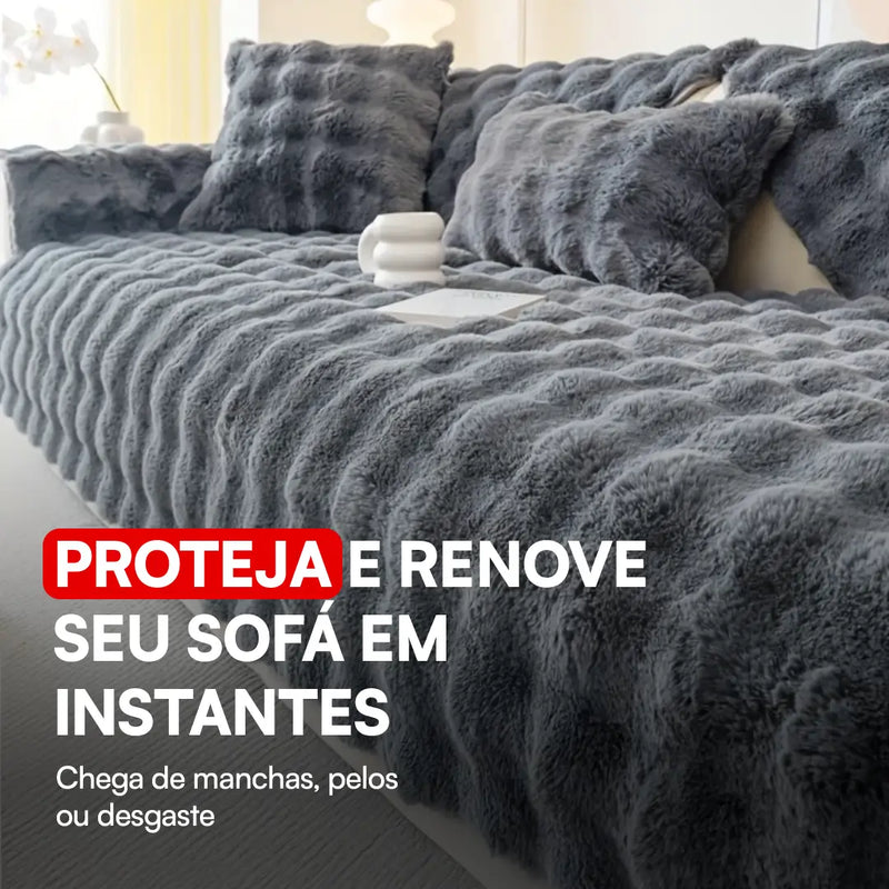 [LEVE 2 PAGUE 1] Capa SoftComfort Universal Premium para Sofá + BRINDE: Almofadas SoftComfort