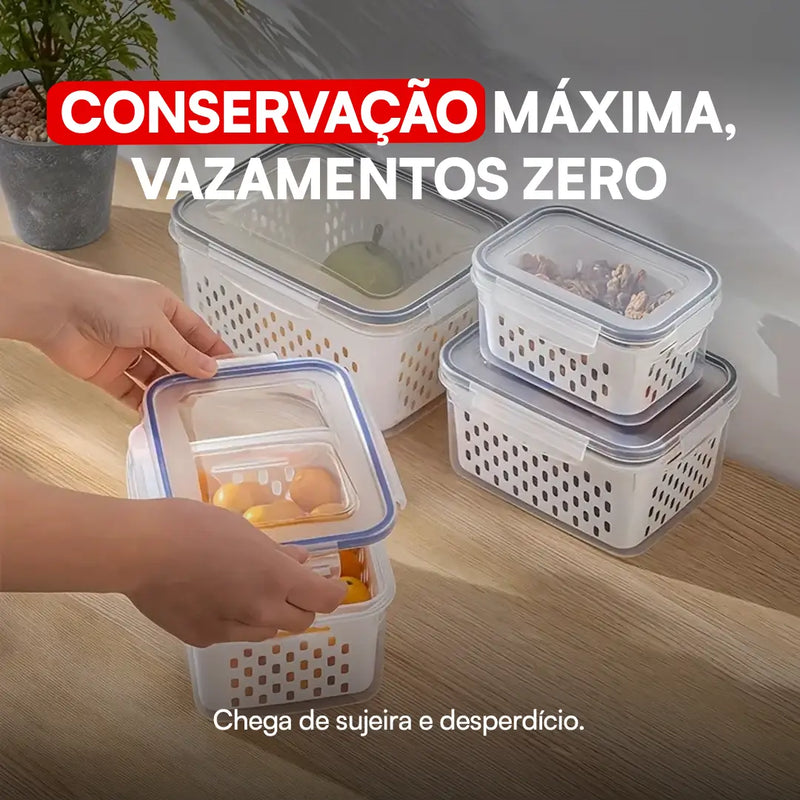 [LEVE 9 PAGUE 1] Kit Marmitas de Vidro Herméticas – ConservaGlass | ÚLTIMAS UNIDADES